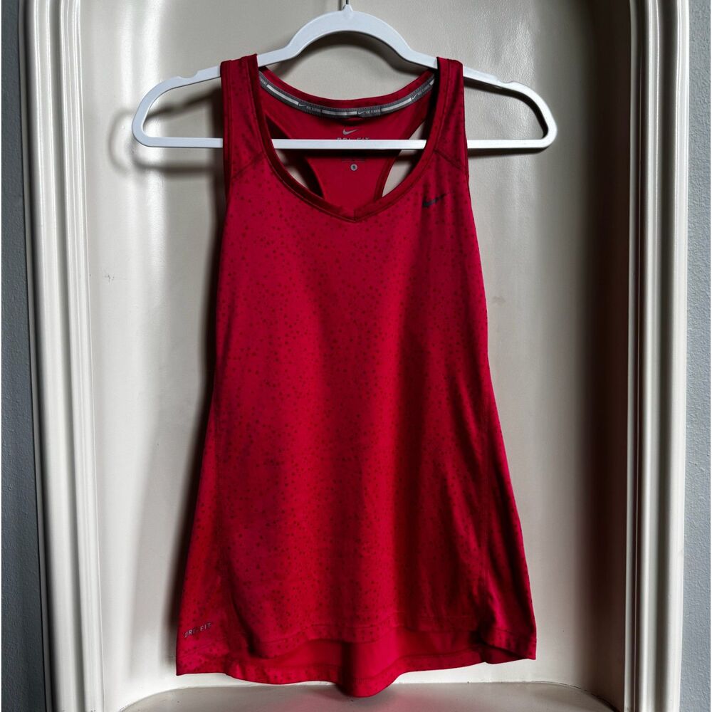 Nike Dri-Fit Heather Red Womens Small Athletic Running Fitness Tank Top